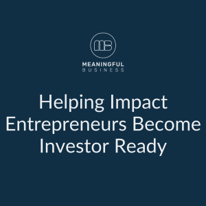 Workshop Summary: Helping Impact Entrepreneurs Become Investor Ready.